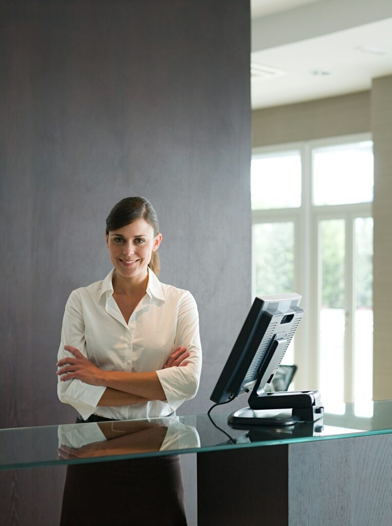 Portrait of a receptionist