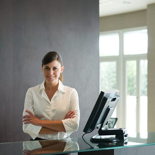 Portrait of a receptionist